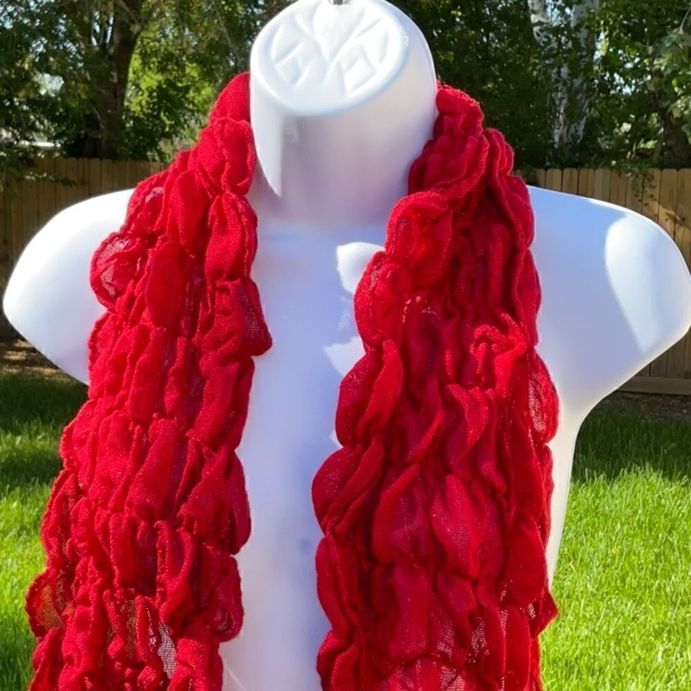 Take 50% OFF- Scarf Red Color, One Size - Picture 2 of 3